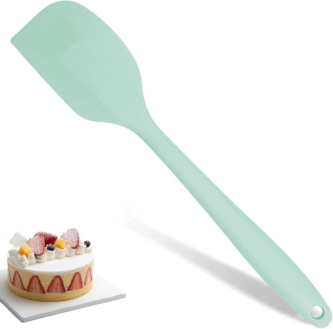 Espátula silicona verde menta 10.8pulg resistente calor