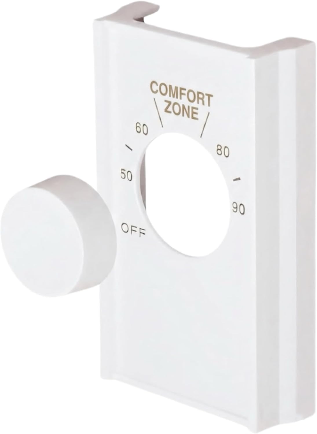 Cubierta termostato doble polo blanco perilla estilo antiguo D22