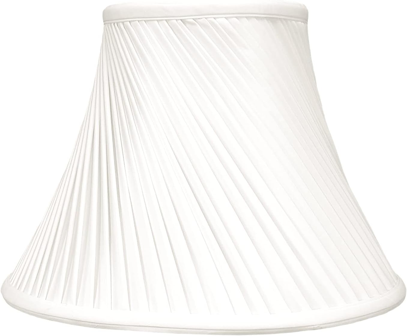 Pantalla lámpara plisada trenzada 6x12x9 blanco