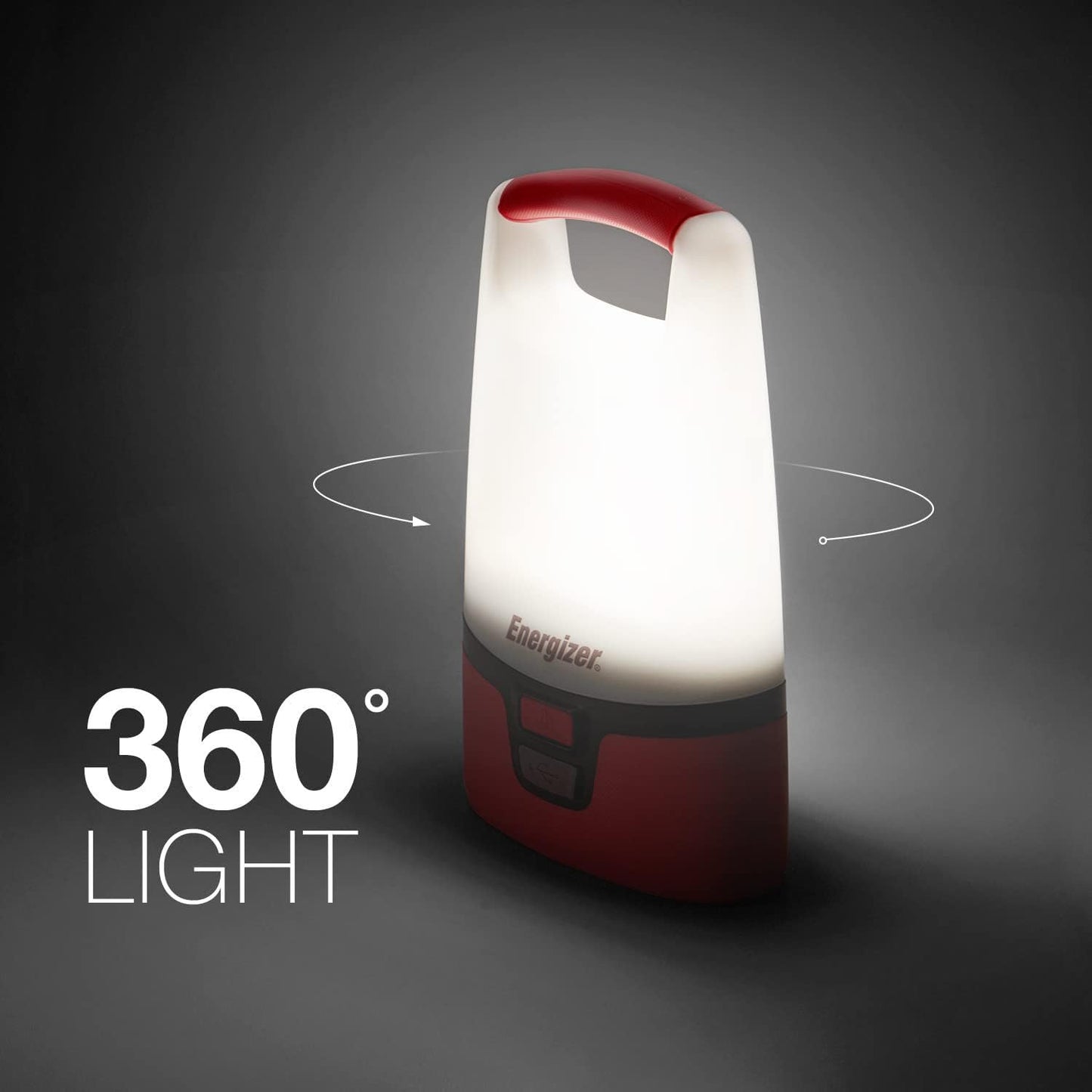 Linterna LED campamento a pilas resistente agua color rojo