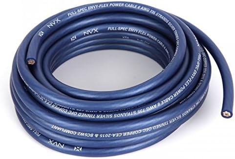 Cable AWG potencia tierra 8 OFC 100% estañado azul