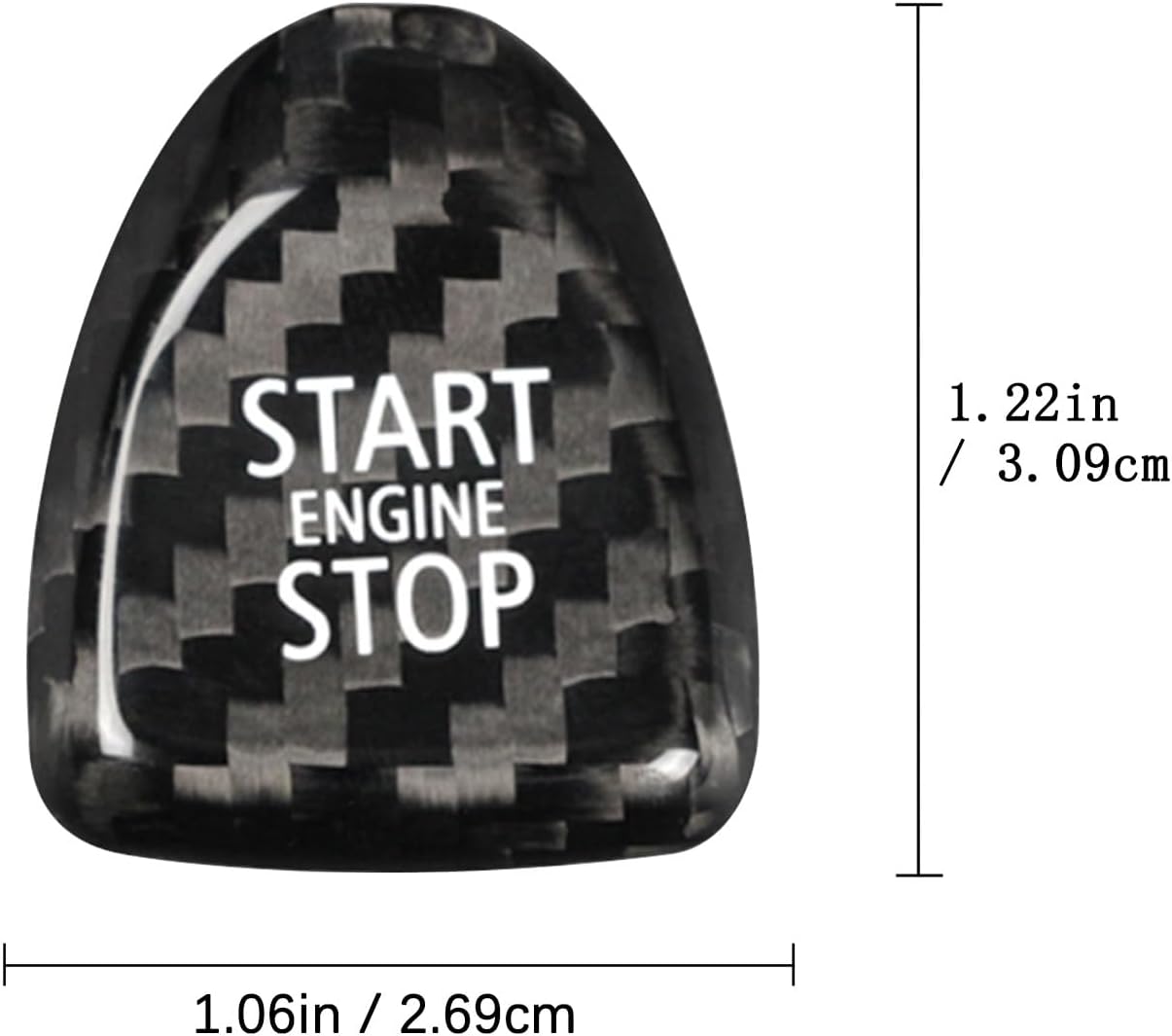 Cubierta fibra carbono llave encendido Mini Cooper negro