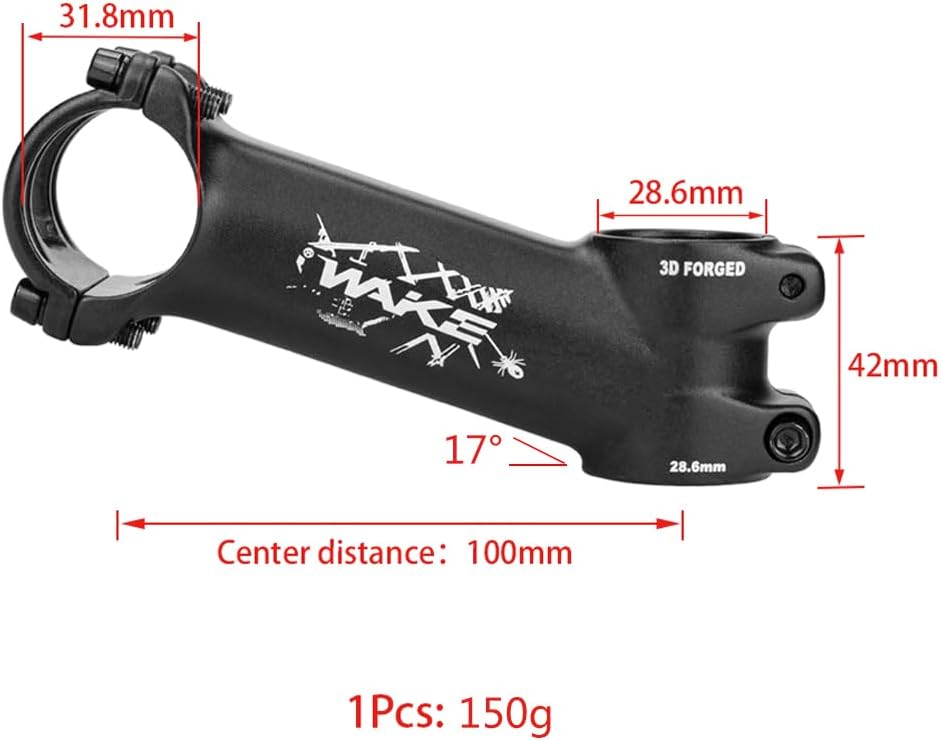 Manillar 31.8mm para bicicleta mtb 60-130mm