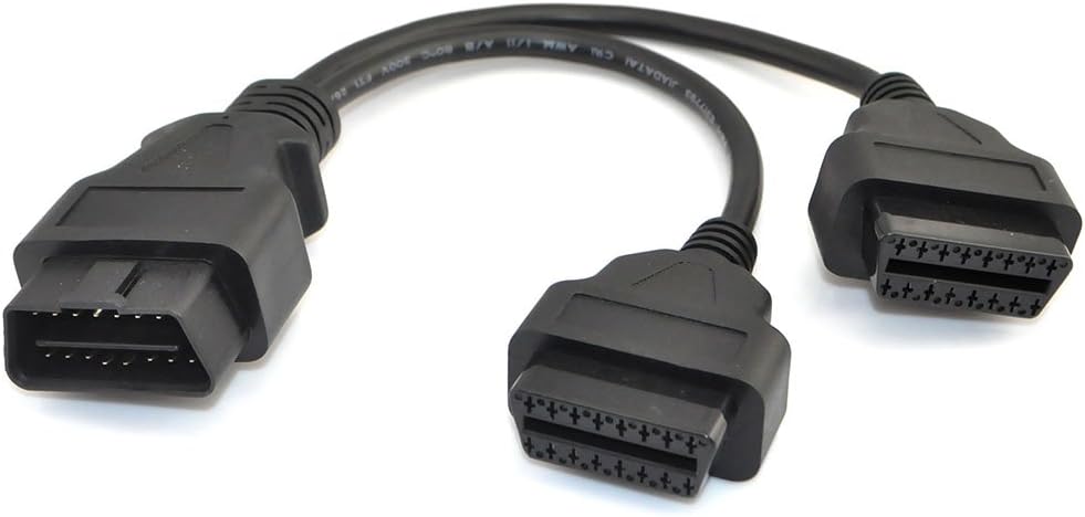 Divisor OBD2 en Y 12/30cm cable 16 pines J1962