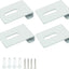 8 Clips Metal para Espejo Pared Sin Marco Blanco 1/4