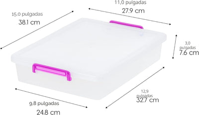 Organiz. plástico 6qt con tapas para artes y manualidades