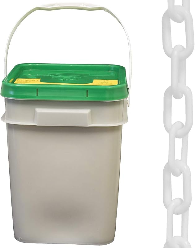 Cubo cadena plástico resistente blanco 2" 120 ft