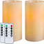 Velas LED sin llama 7x3" amarilla set 2 con control