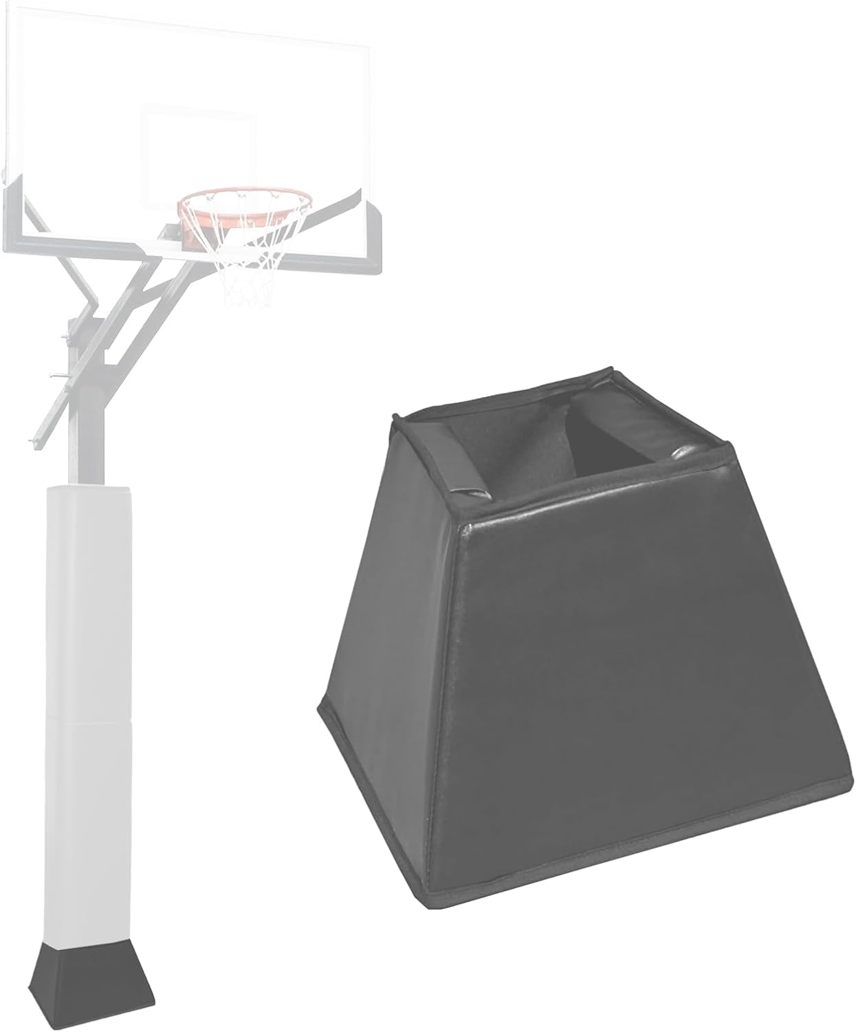 Base acolchada baloncesto cuadrada 4x4-6x8 pulg