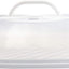 Caja pan asa plástico rectángulo 13" translúcida blanco