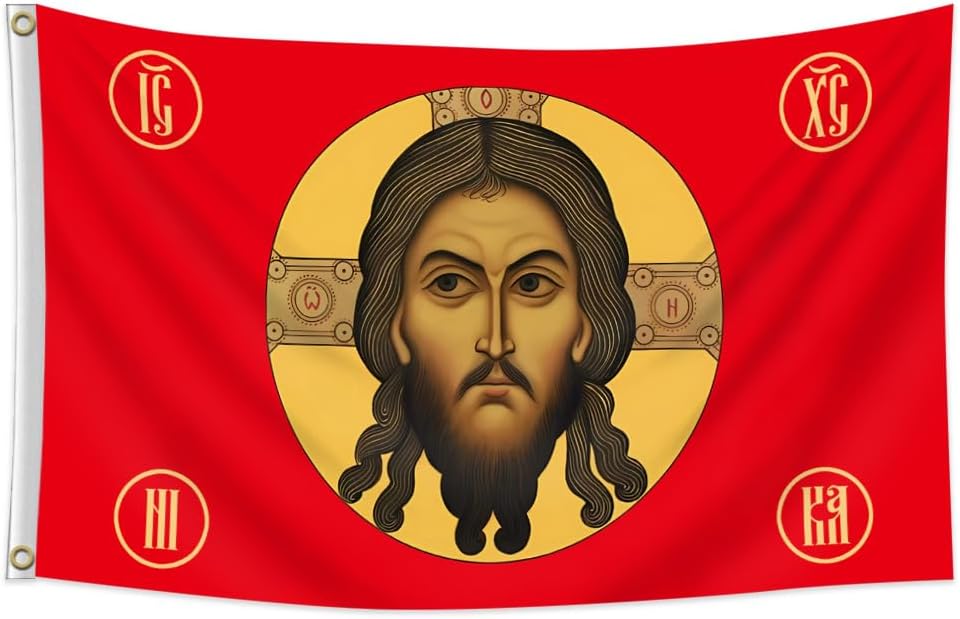 Bandera rusa Cristo 3x5ft para casa patio