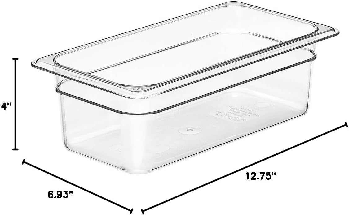 Bandeja Alimentos 4pulg Transparente 6 Pzas