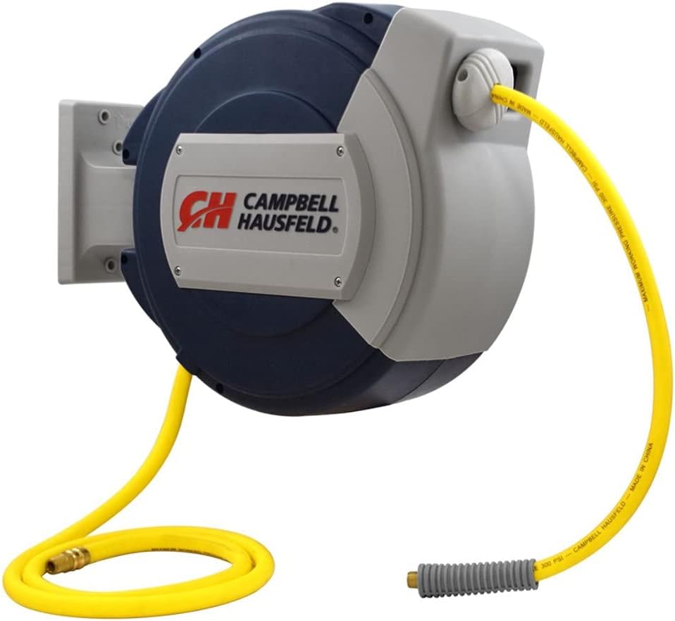 Carrete manguera aire retráctil 3/8pulg x 50ft
