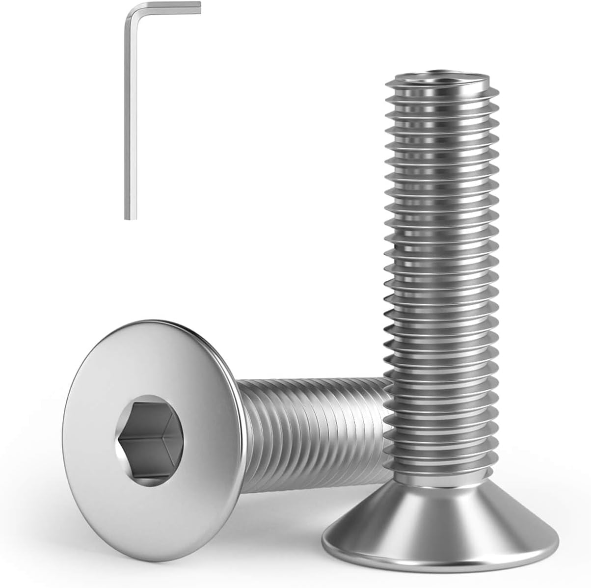 Tornillos Allen 1/4-20 x 4'' acero inox 304 18-8 set 8
