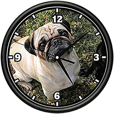 Reloj pared cara pug regalo perro
