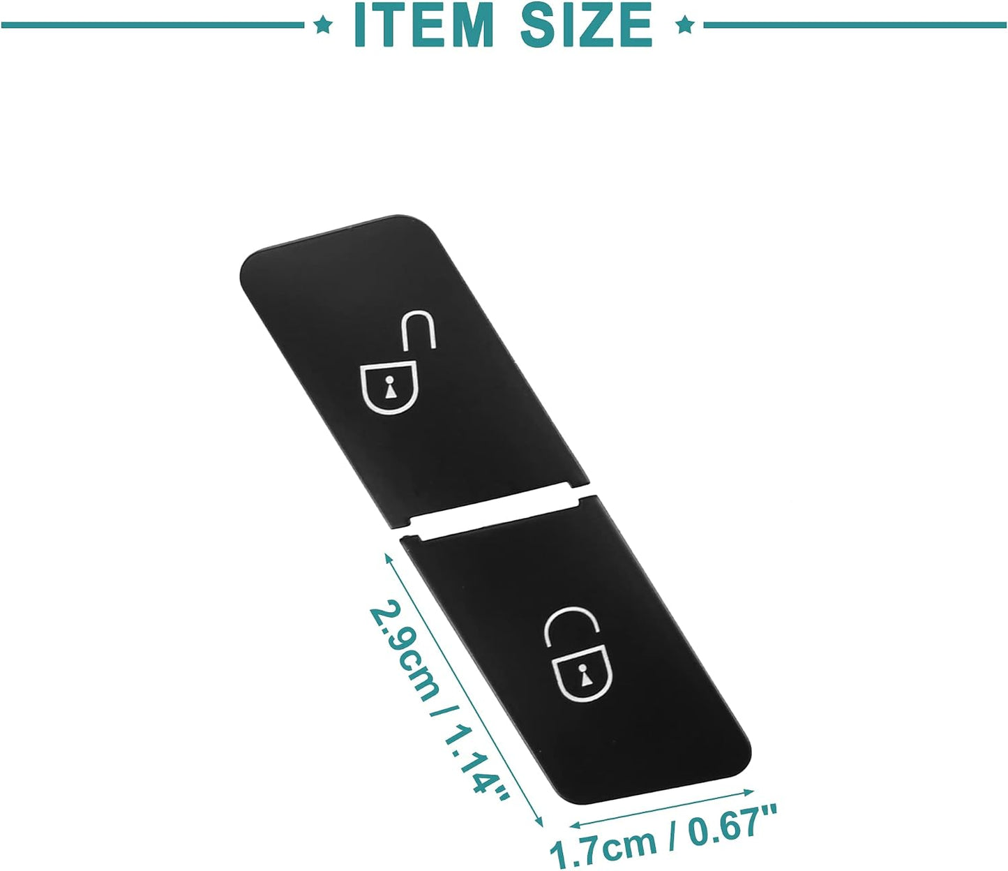 Botón bloqueo puerta Mercedes C300 set 4 negro