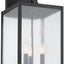 Farol exterior 26pulg vidrio transparente negro texturizado