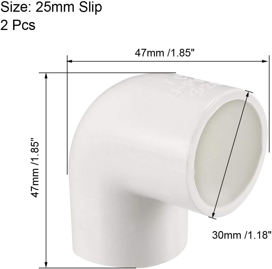 Codo PVC 0.984pulg 90 grados 2 Pzas