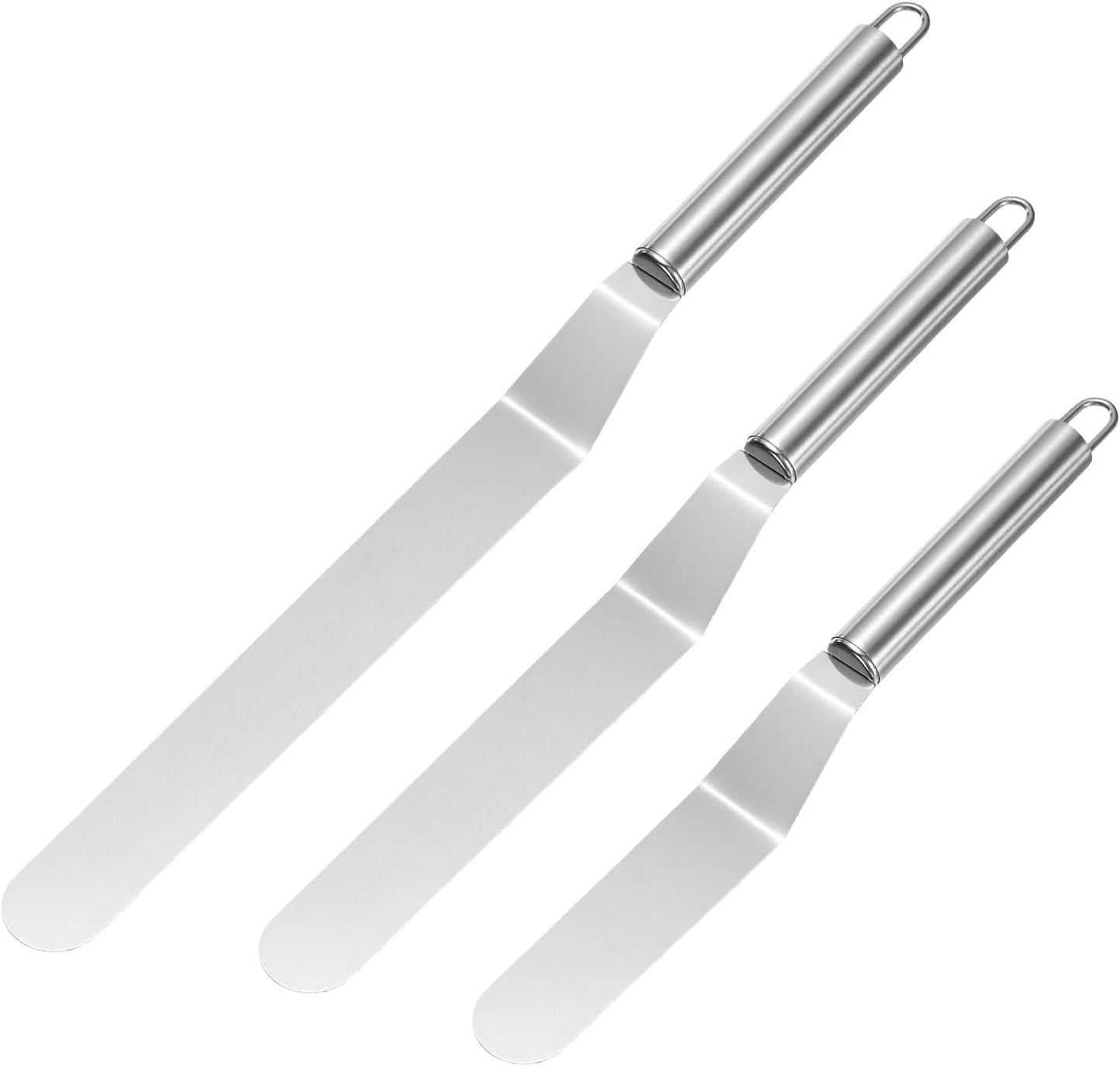 Set 3 Espátulas Tartas 6-10pulg Acero Inox