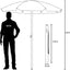 Sombrilla playa portátil 5.5ft UV con poste inclinable