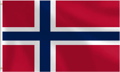 Bandera Noruega 3x5ft doble costura ojales latón