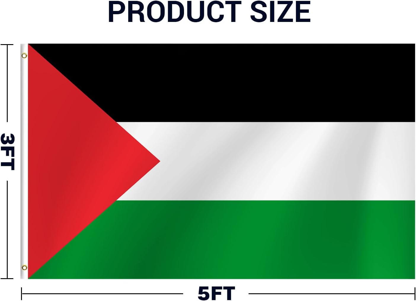 Bandera Palestina 3x5ft para fiestas y eventos