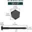 Tornillos hex 1/4x3 acero inox 304 18/8 negro