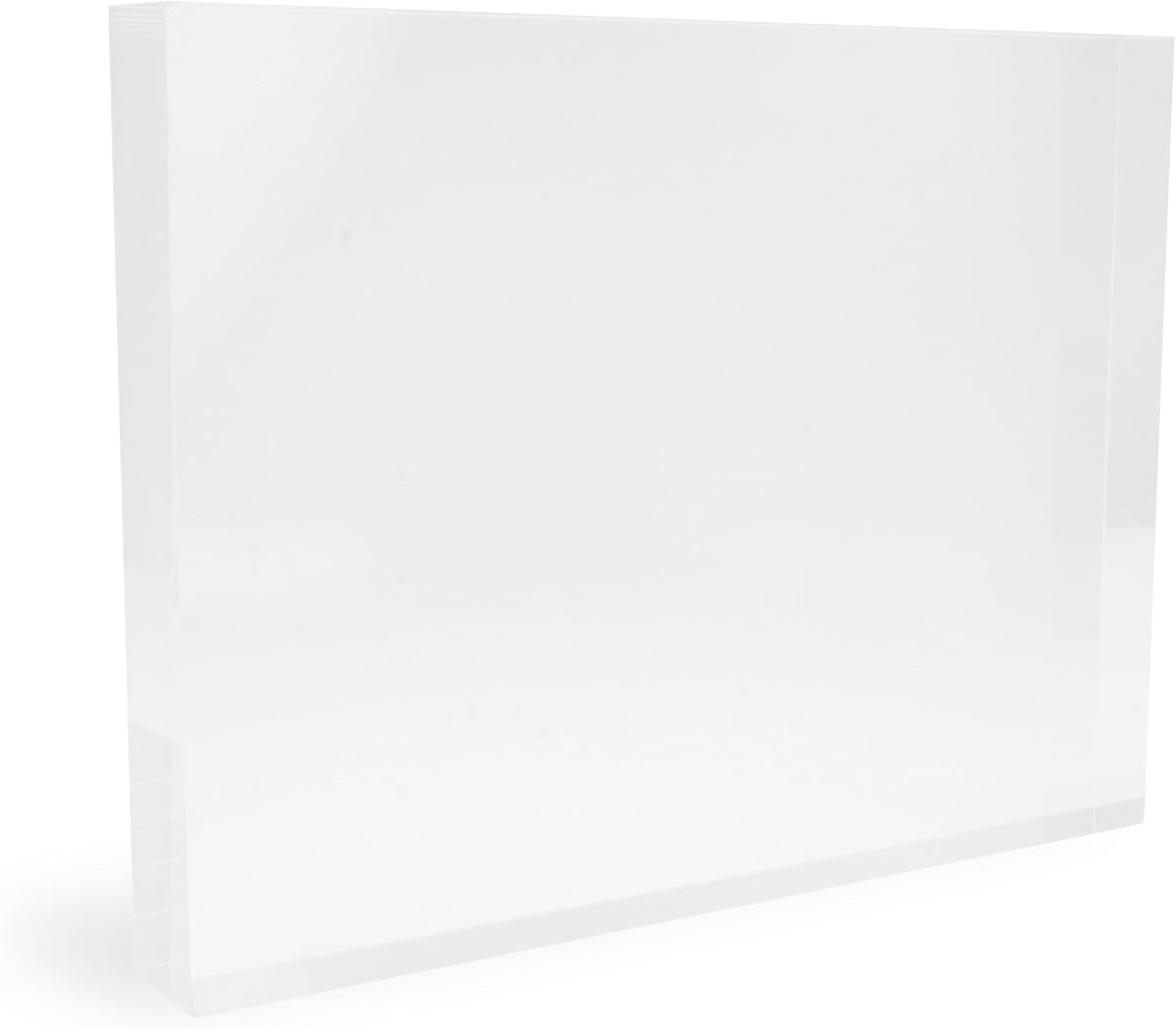 Bloque acrílico transparente blanco 7x9pulg