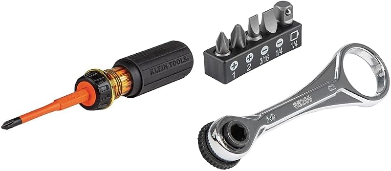 Set destornilladores aislados y trinquete mini