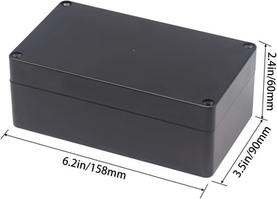 Caja plástico ABS IP65 derivación eléctrica negro