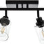 Kit 6 luces riel techo baño modernas focos negros