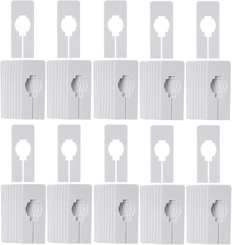 Kit 100 Divisores Ropa Rectangulares Blancos