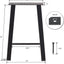 Patas metal mesa centro 22pulg set 2 negro