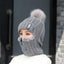 Gorro polar mujer invierno bufanda y máscara
