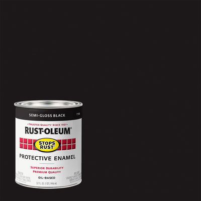 Pintura antióxido brocha negro semibrillante 1qt