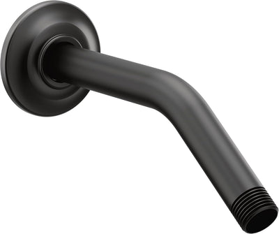 Brazo ducha negro mate con brida S122BL