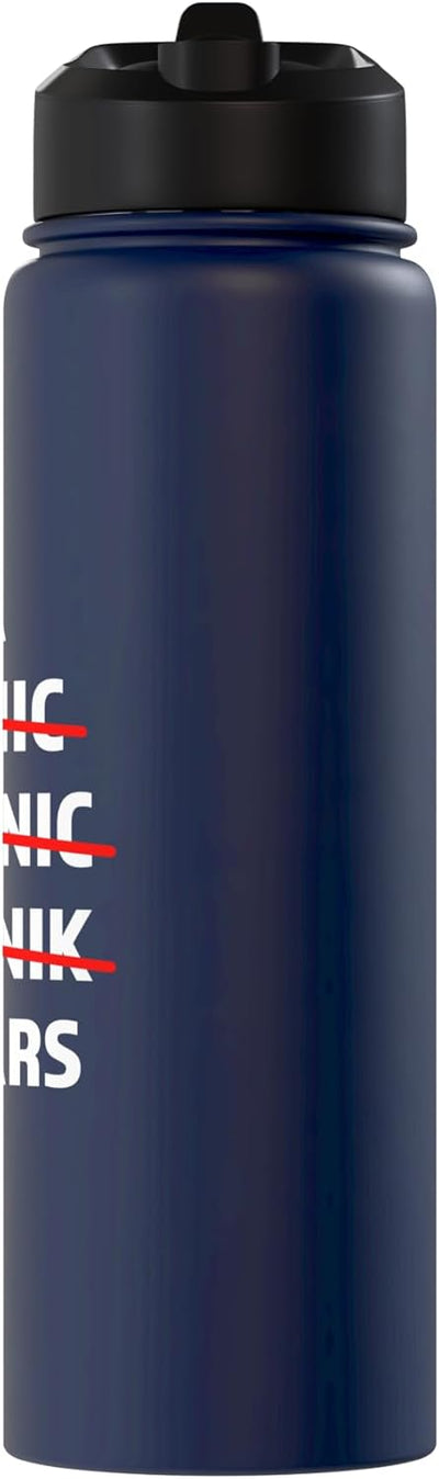 Botella de agua aislada acero inoxidable taller mecánico