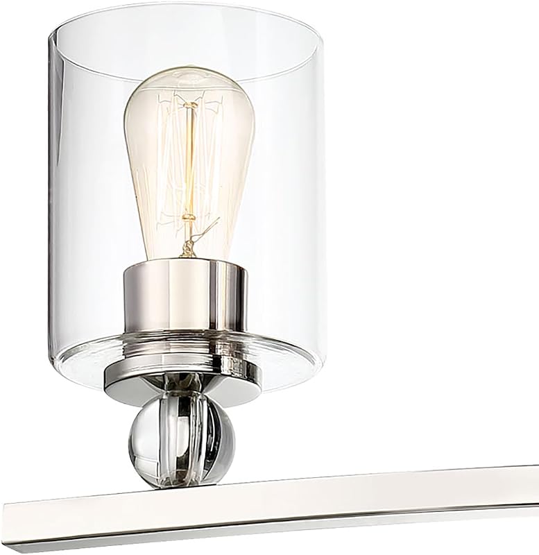 Lámpara pared baño 4 luces 240W níquel pulido