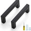 15 Tiradores gabinete negro 3-1/2" cuadrados