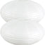 2 Linternas papel ovaladas colgantes 24pulg blanco