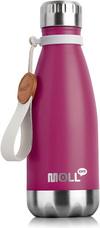 Botella agua niños escuela acero inox aislamiento vacío rojo