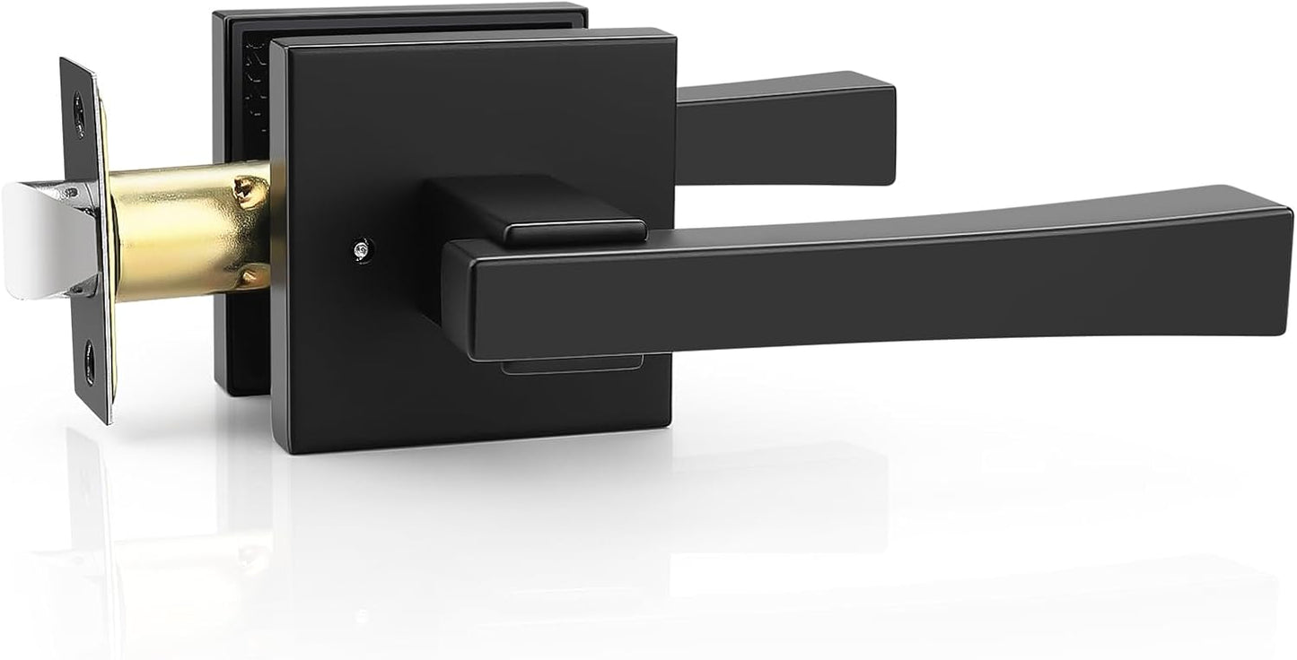 Manija puerta privacidad negro mate reversible dormitorio