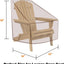 Fundas sillas Adirondack impermeables pack 2 beige marrón