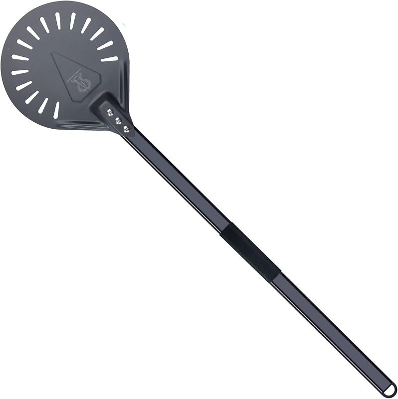 Pala pizza aluminio 9pulg redonda mango 40pulg horno