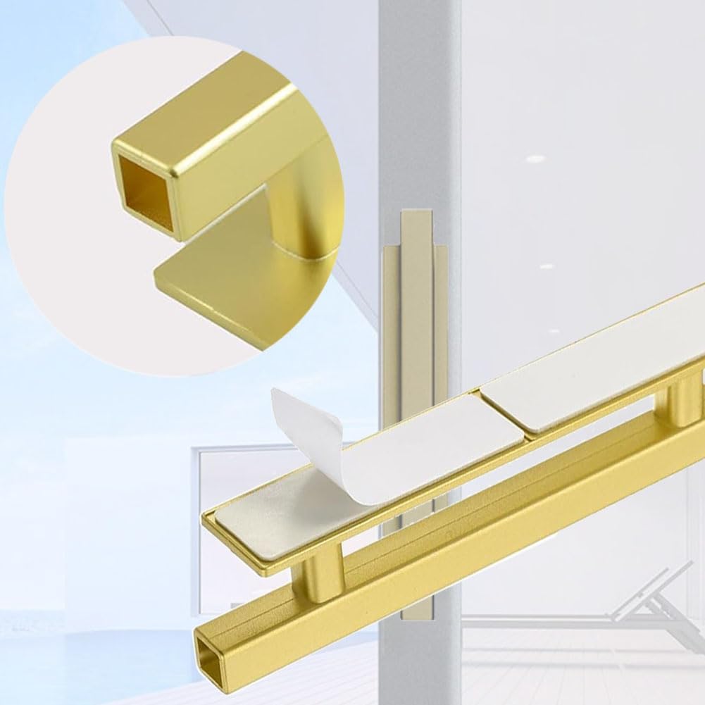 10 Tiradores Autoadhesivos Plástico ABS para Cajones Dorado