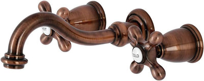Grifo baño vintage cobre antiguo 2 manijas