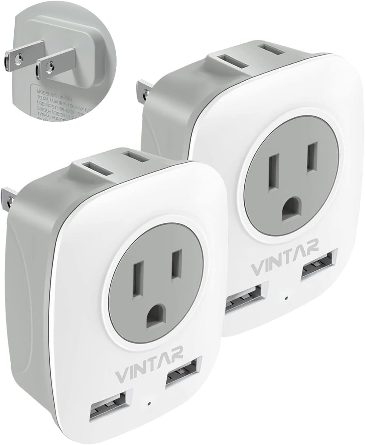 Adaptador enchufe EE.UU. a Japón con 2 salidas CA y USB