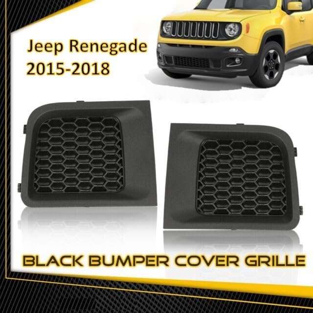 Inserto rejilla parachoques Jeep Renegade 15-18 negro
