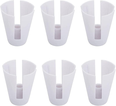 6 Uds. Bobina plástico garra hilo cono costura 644d 744d blanco