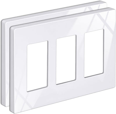2 Pzas Placas Pared Decorativas USWP6 Blanco 4.69x6.54pulg